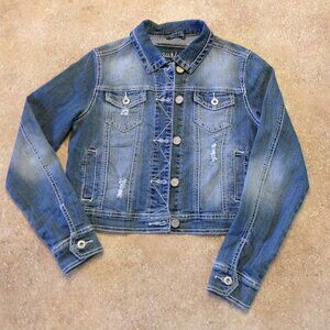 Maurices Jean Jacket, Distressed, Crop, Size Small